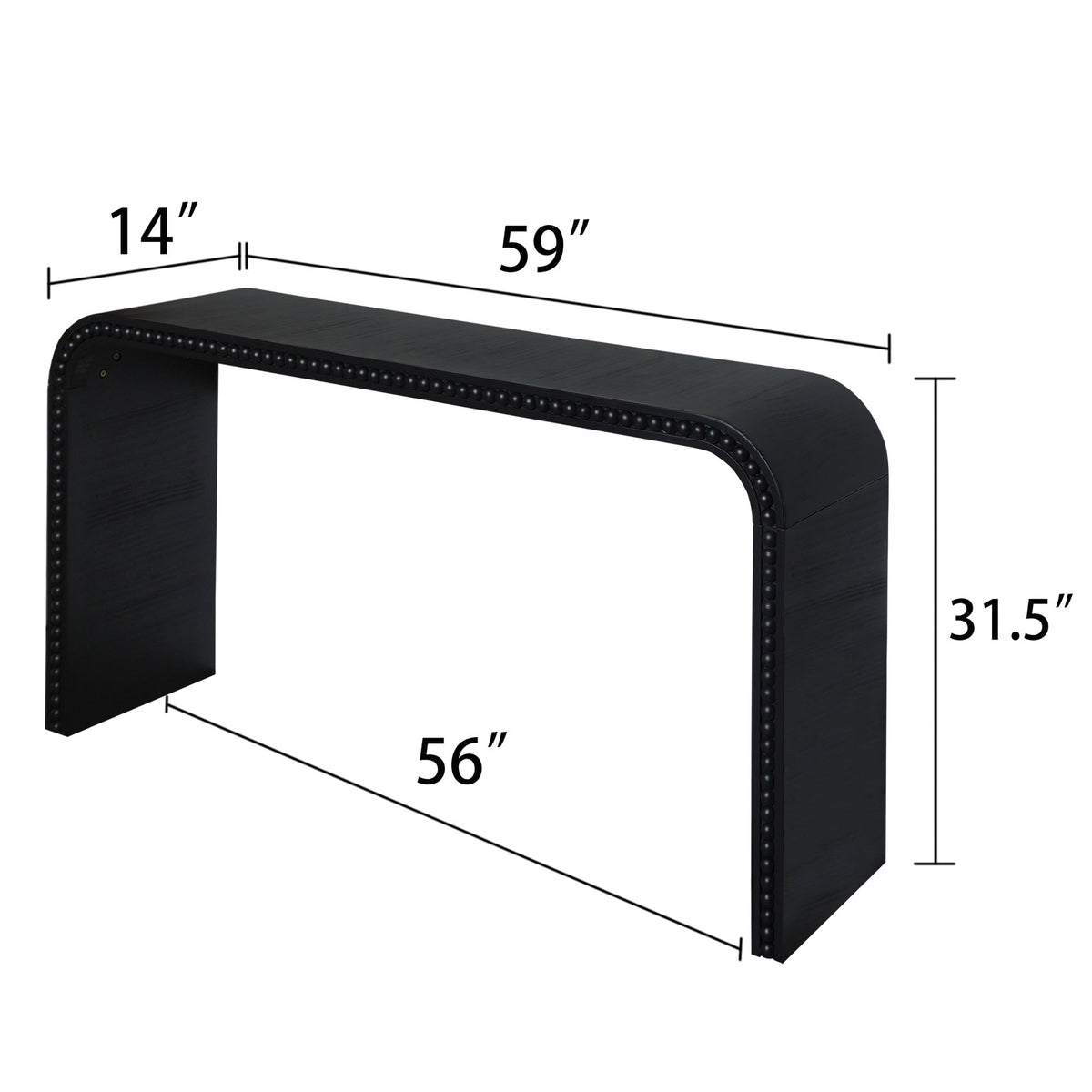 Black Wood Console Table