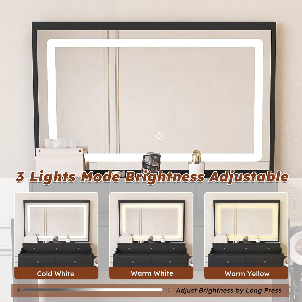 New Large Mirror Vanity Desk for Bedroom