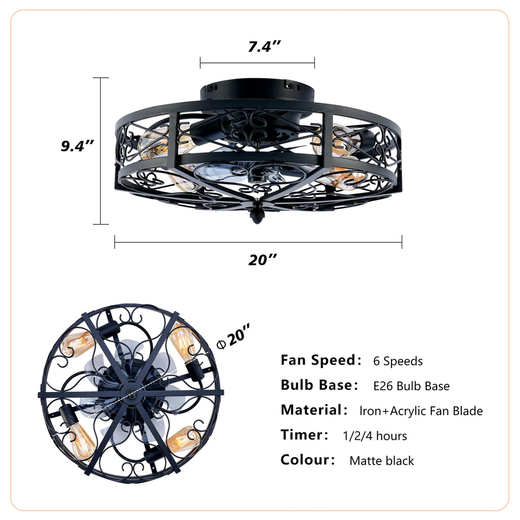 20" Mounting Type Ceiling Fan