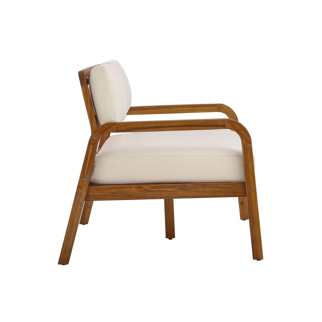 2-Piece Outdoor Sofa Set with Cushions in Teak