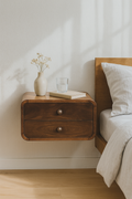 Solid Wood Curved California Nightstand