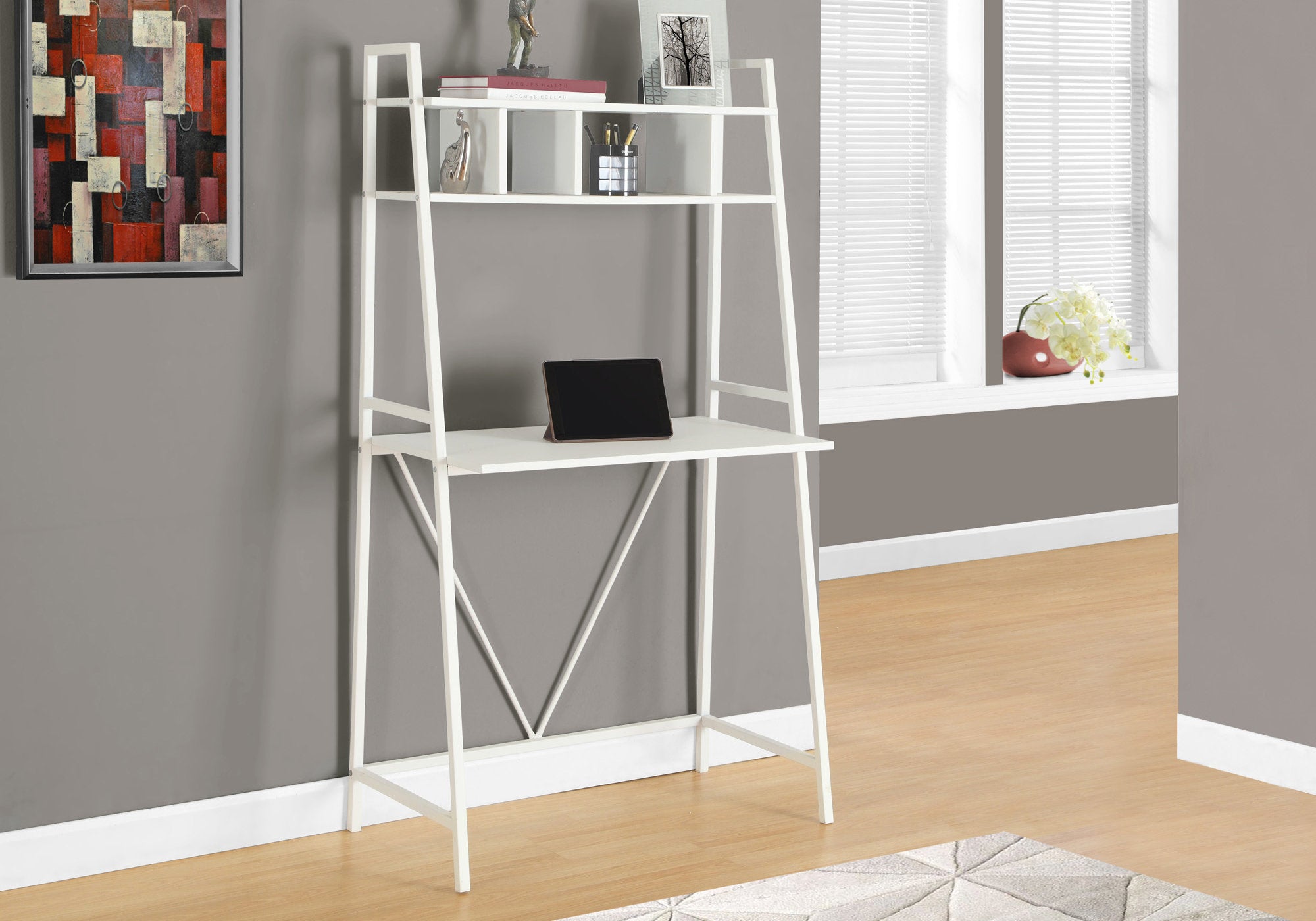 Computer Desk with Storage Shelves