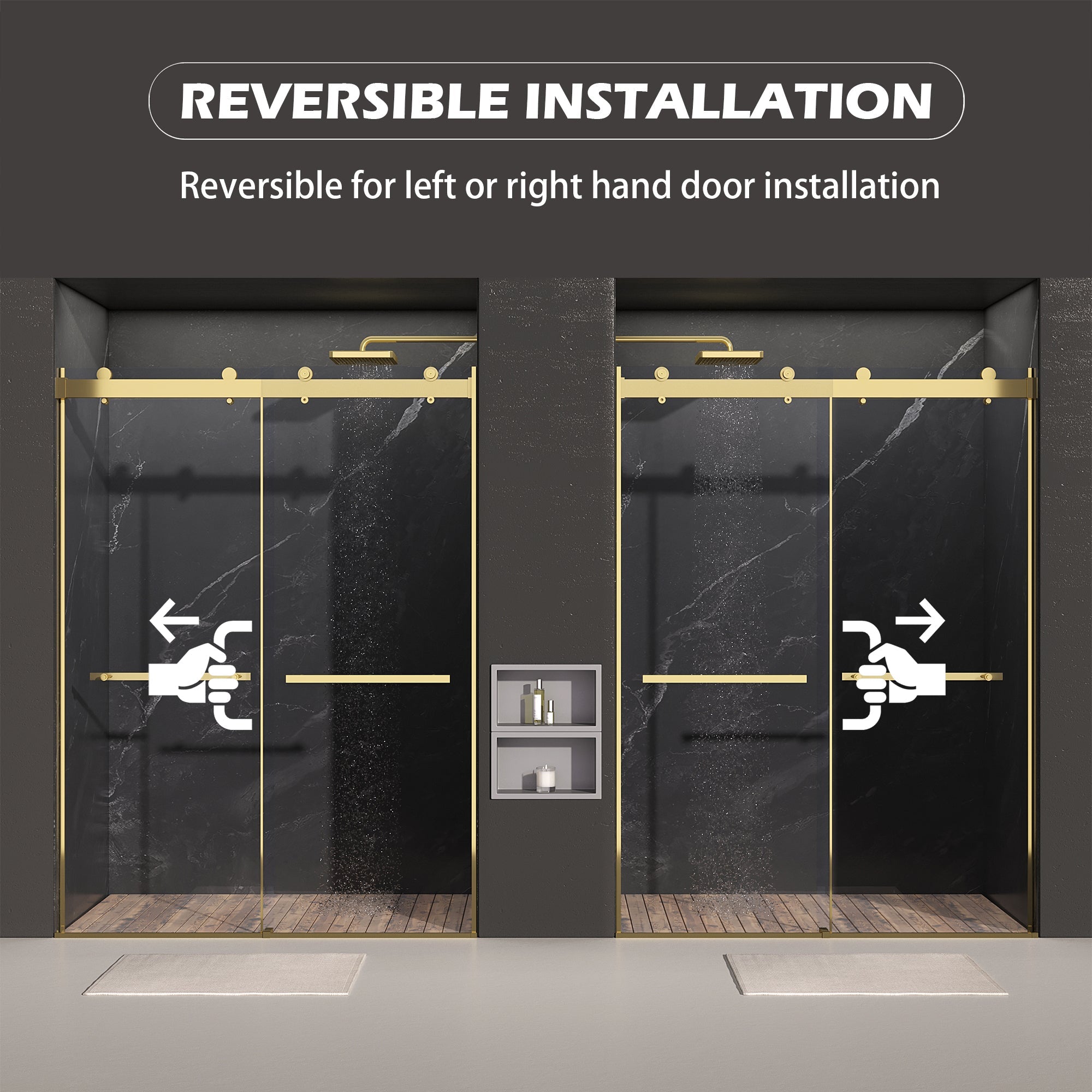 Dual Sliding Frameless Shower Door