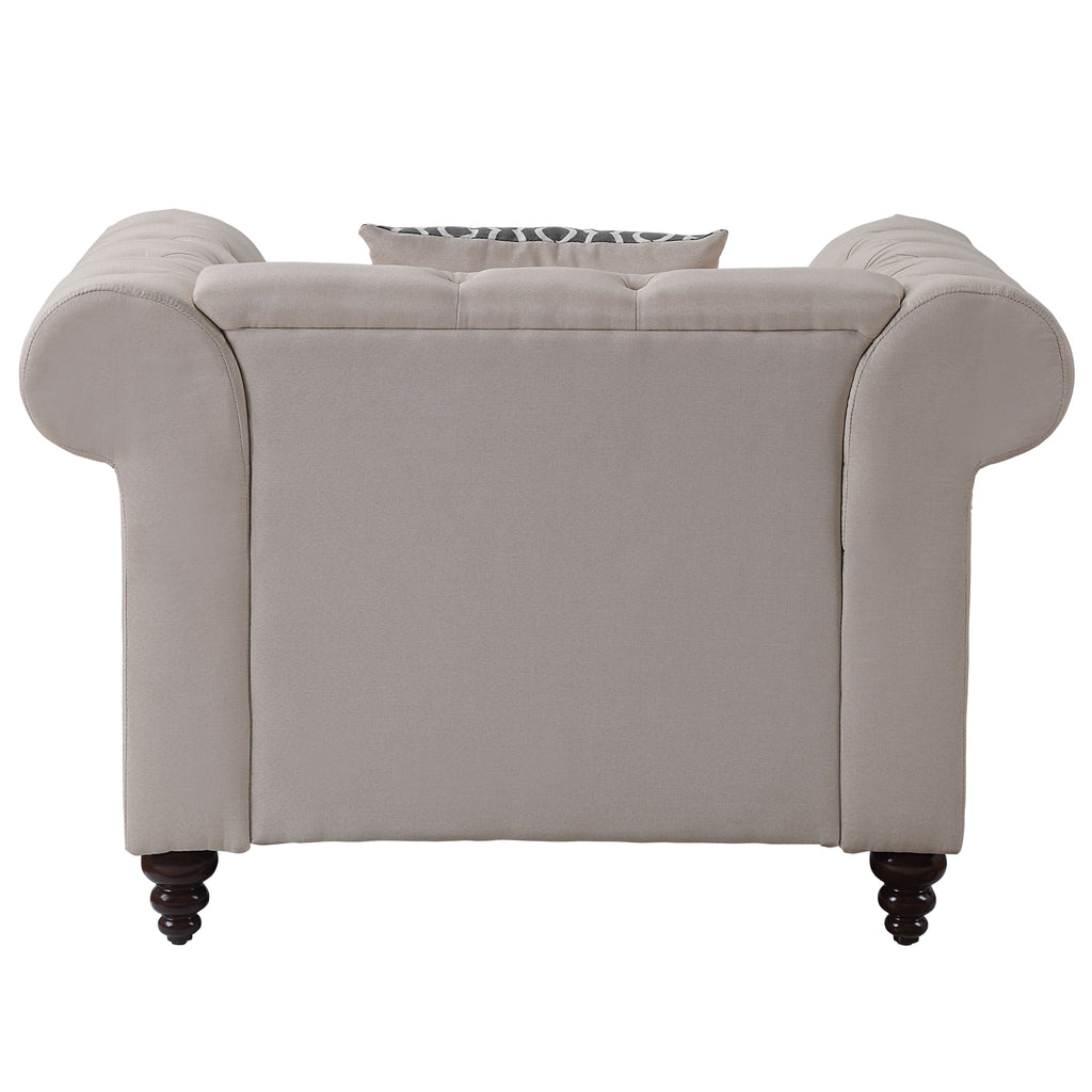 Aurelia Beige Linen Chair