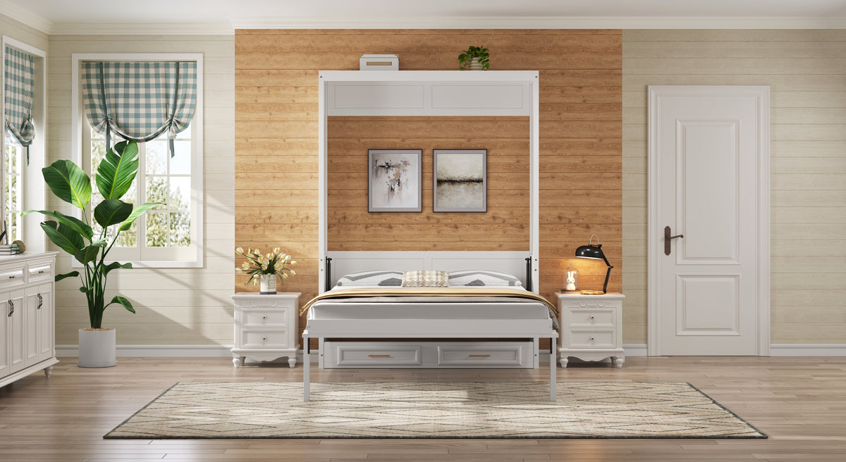 Full Size Murphy Bed with 2 Drawers
