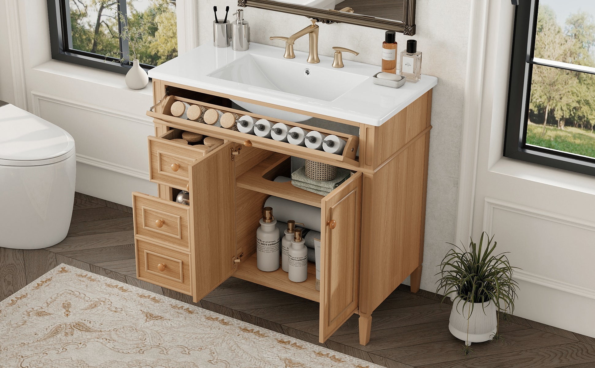 36" Bathroom Vanity with Sink