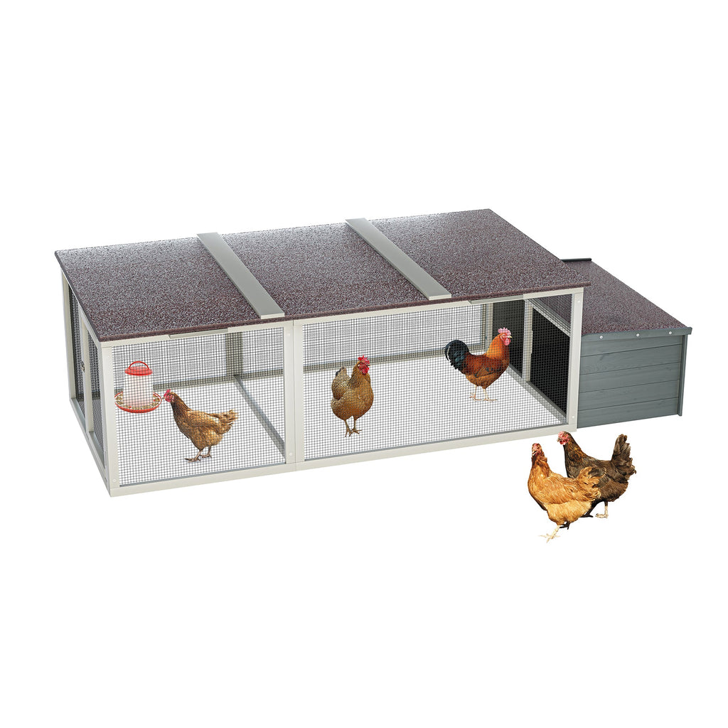 Large Wooden Chicken Coop with Nesting Box