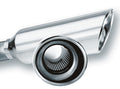 Borla 2.25in Inlet 4in Round Rolled Angle Cut Resonated x 13in Long Exhaust Tip 20248