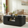Modern Luxury Oval Coffee Table with Drawers