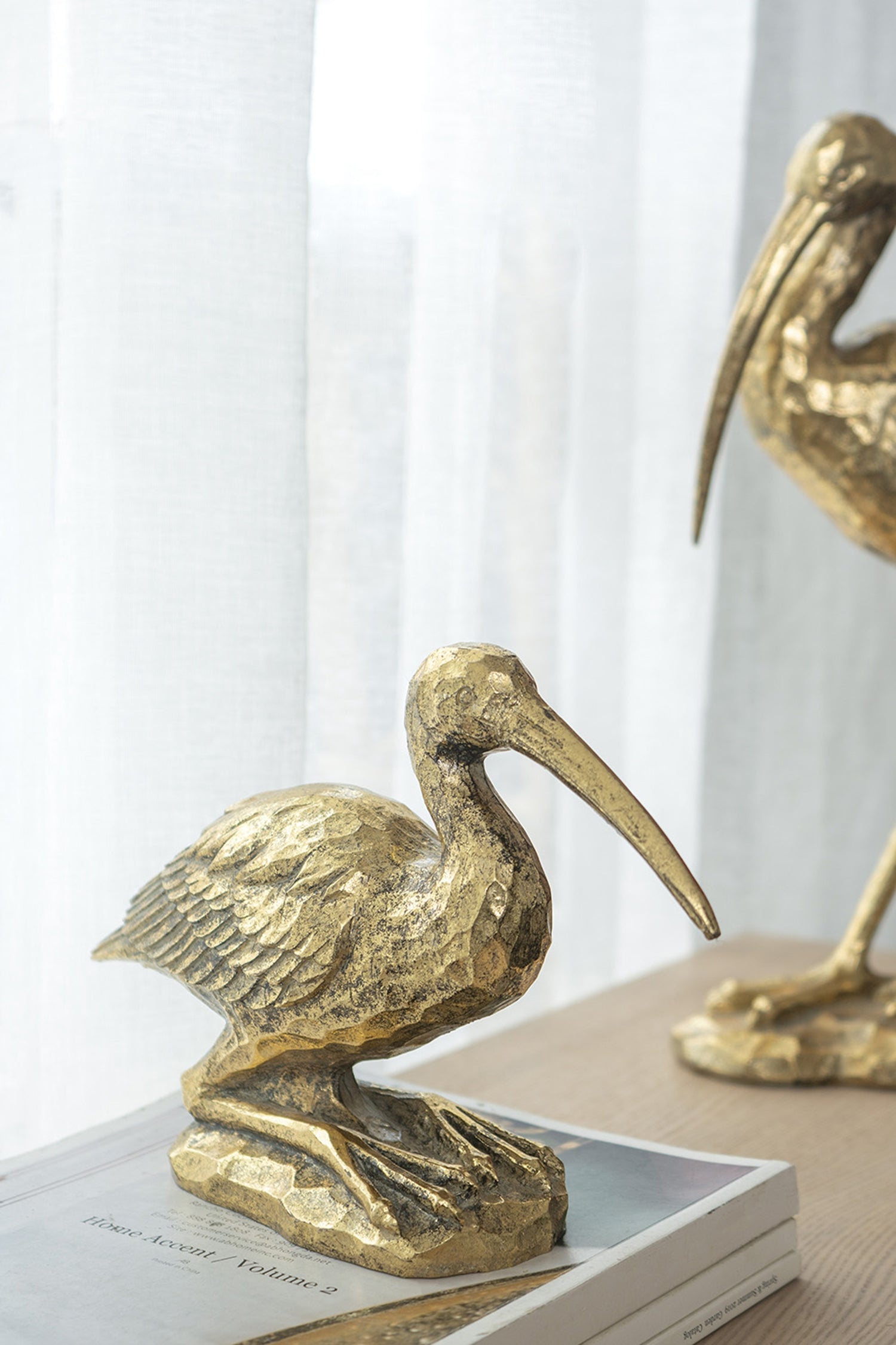 Kneeling Crane Figurine
