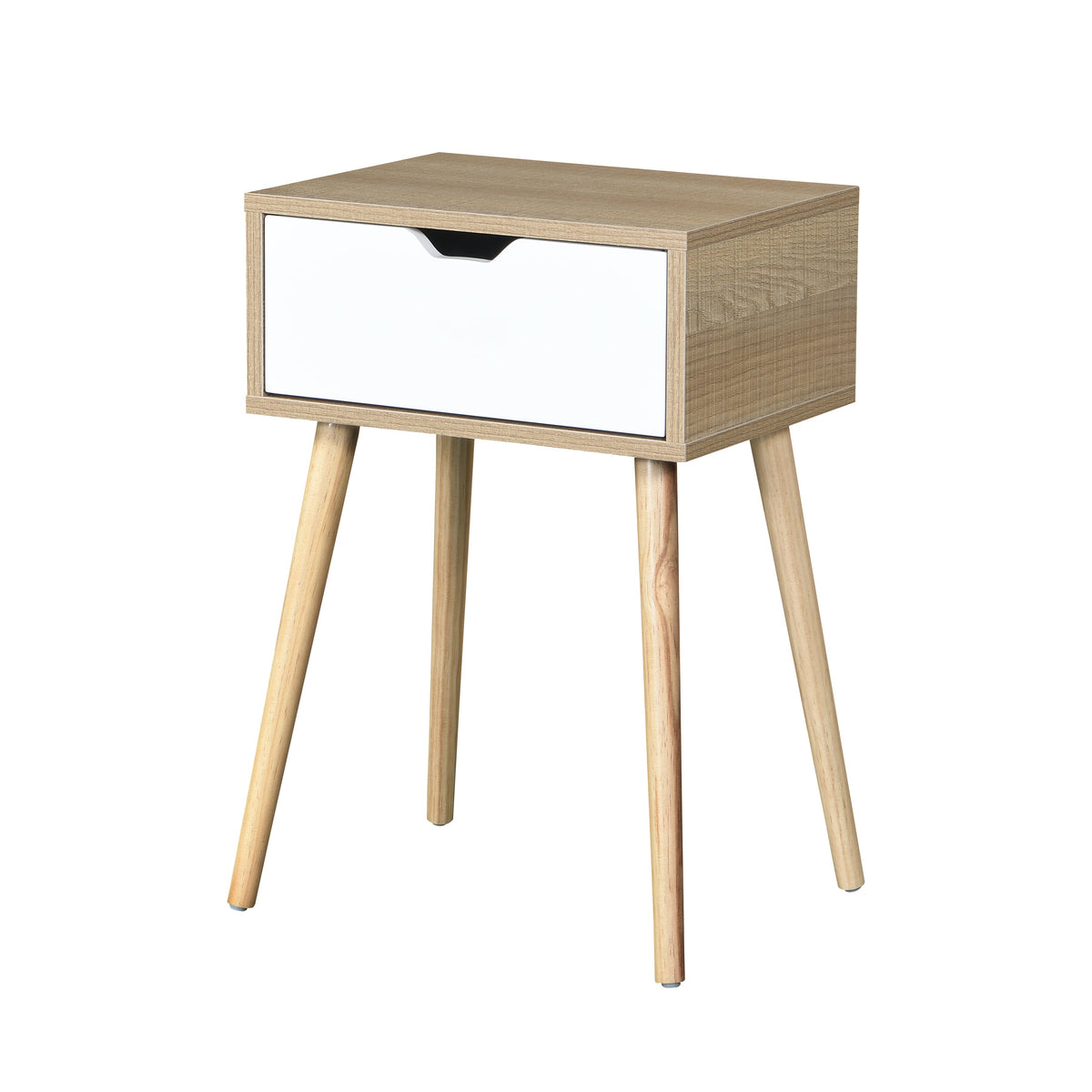 Mid-Century Modern Side Table with Drawer