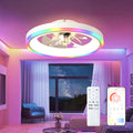 19.7" Modern RGB Ceiling Fan with Lights