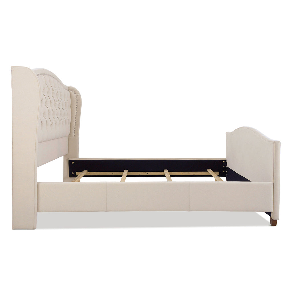 Marcella Upholstered Shelter Headboard Bed Set