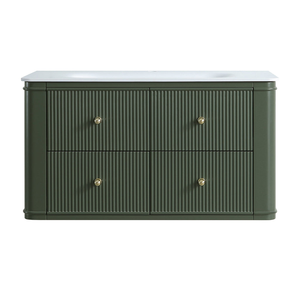 36" Wall Mounted & Floating Single Bathroom Vanity