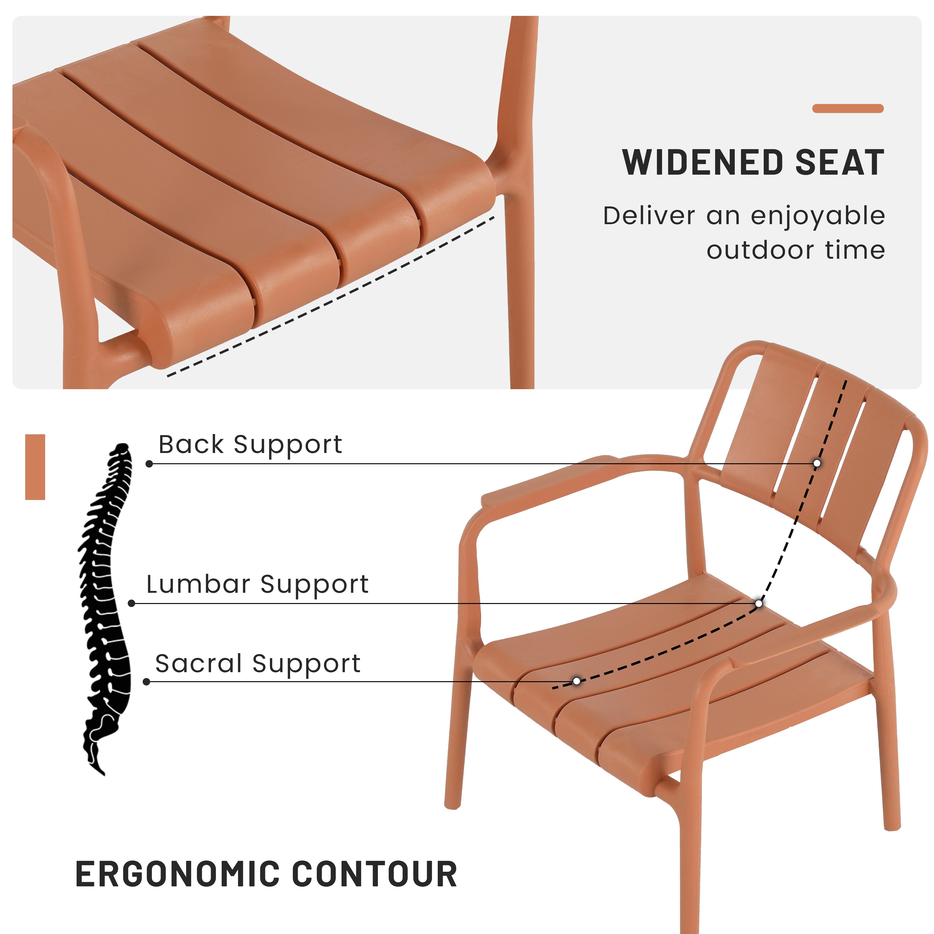 Summer 2-Piece PP Single-Seater Chairs + Coffee Table Set