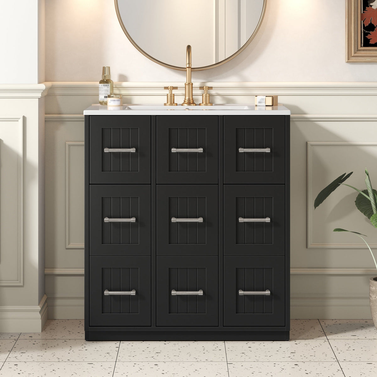 30-Inch Bathroom Vanity with Undermount Sink and Drawers