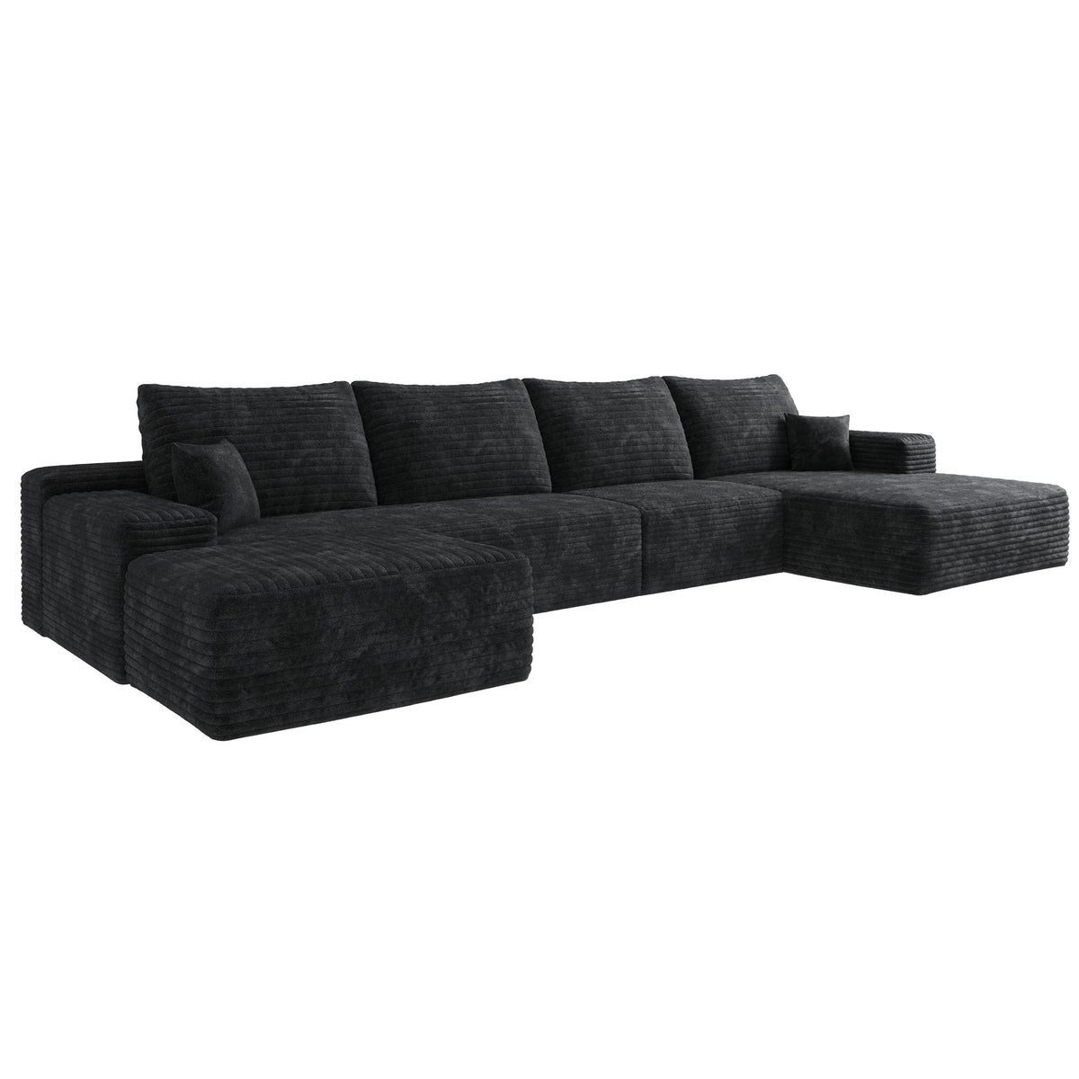 135" Cloud Sectional Sofa with Ottoman