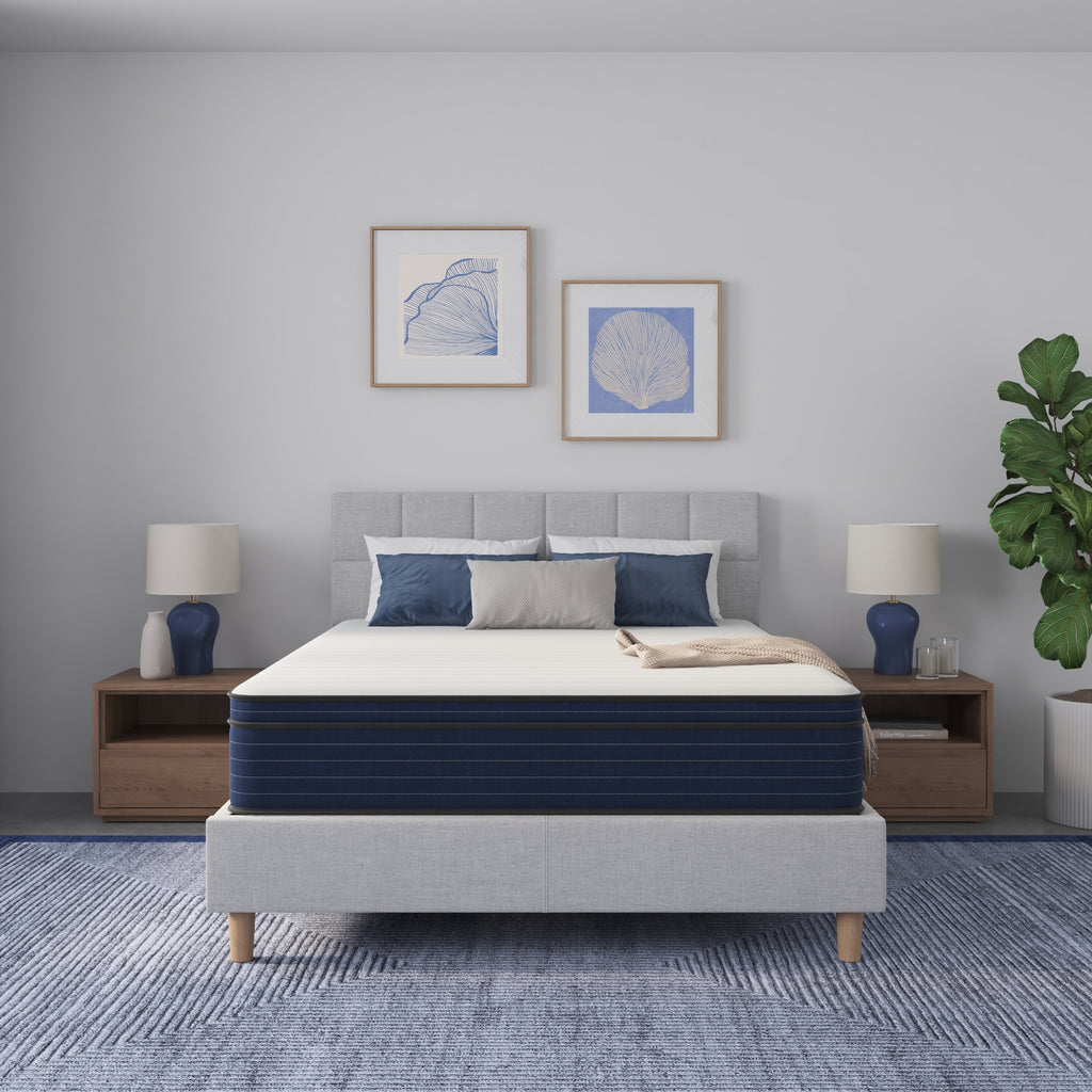 12 Inch Queen Size Medium Firm Euro Top Hybrid Mattress