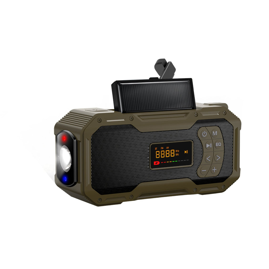 Multifunctional Solar-Powered Hand-Crank Charging Bluetooth Speaker Radio