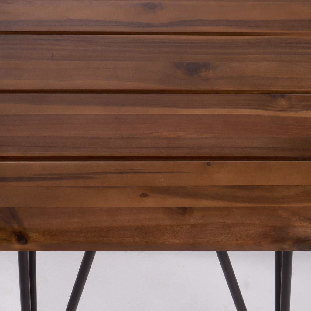 Zion Industrial Wood And Metal Accent Table