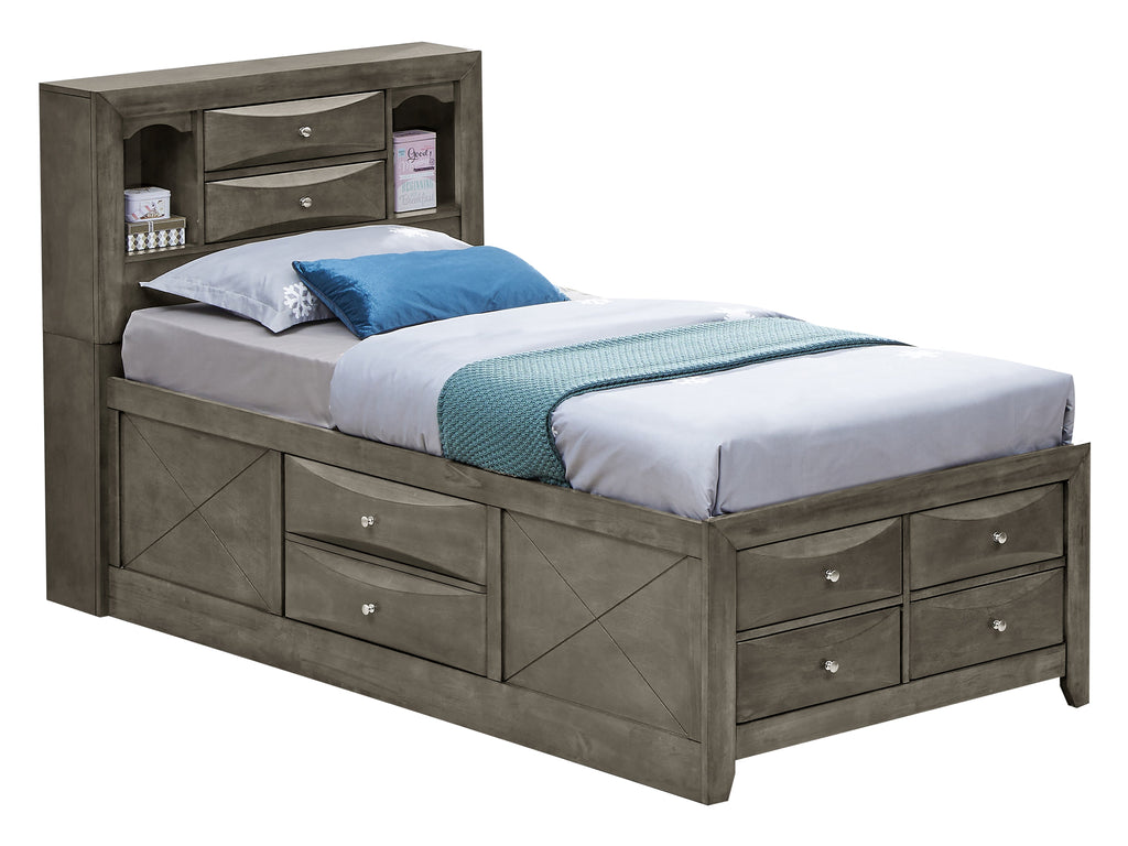 Stylish Contemporary Twin Bed With Storage
