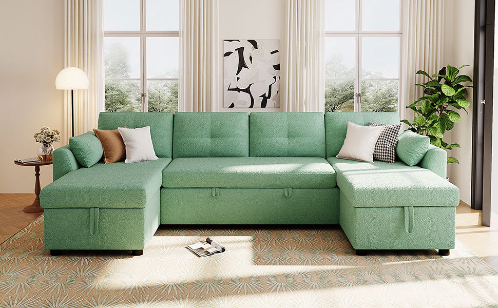 Premium Modern Sectional Sofa U-shaped Sleeper Sofa