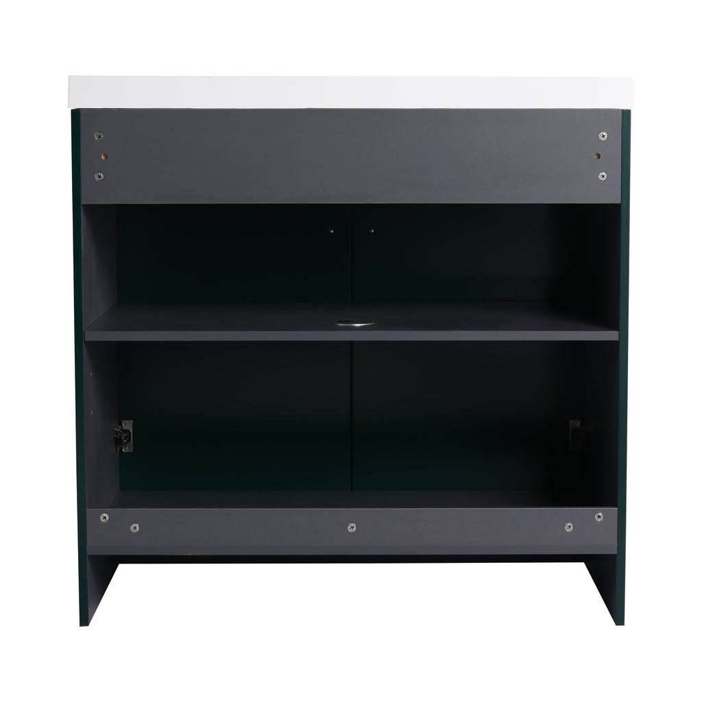 36" Freestanding Bathroom Vanity with 2 Soft-Close Cabinet Doors