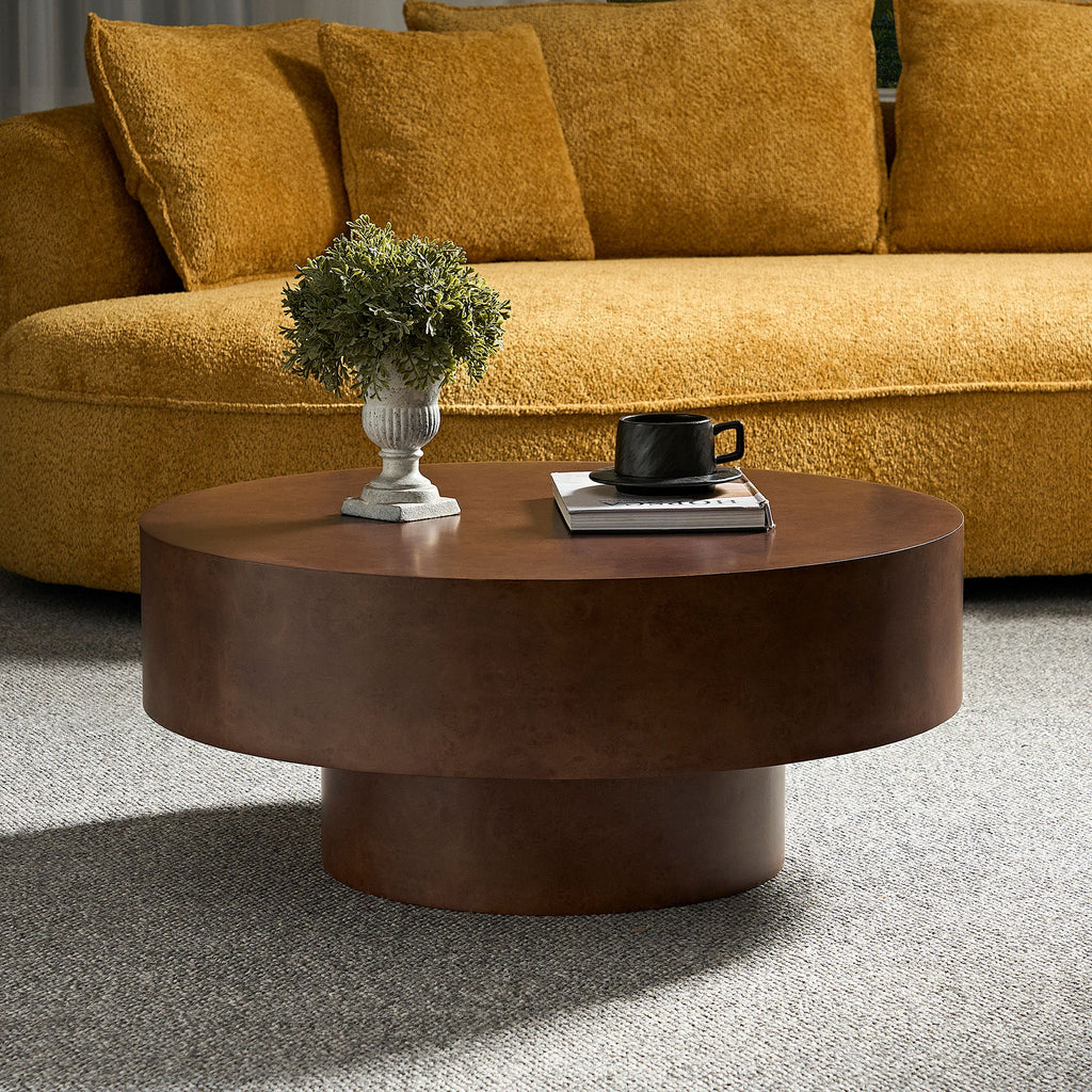 Faux Burl Wood Pattern Decal Coffee Table