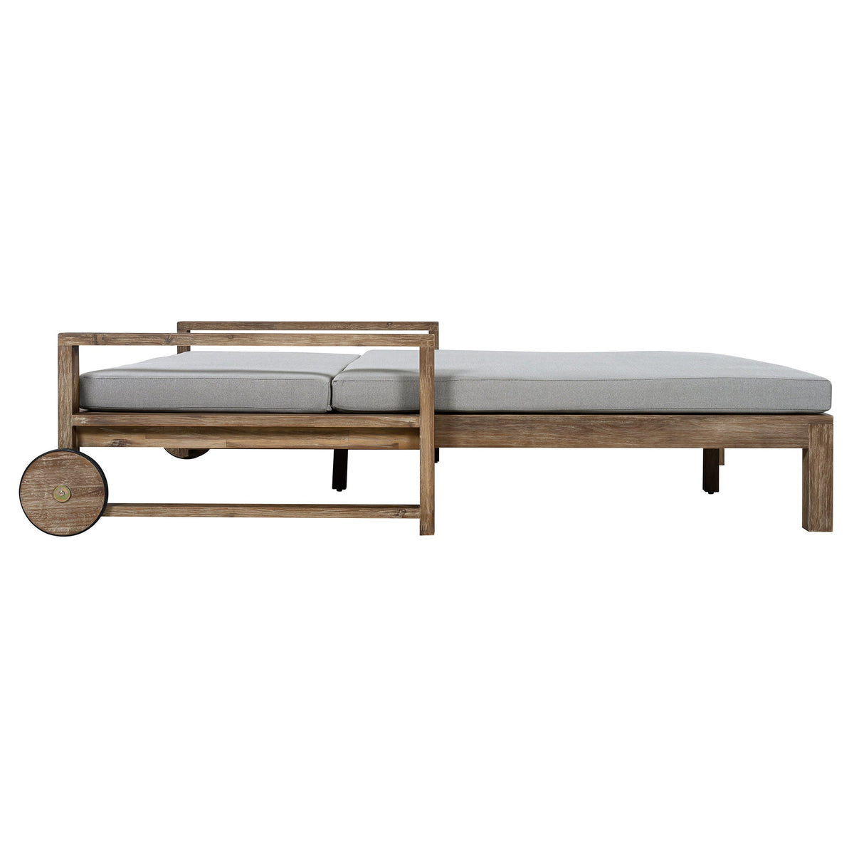 TREXM 1-Piece Farmhouse-styled Wooden Outdoor Sunbed