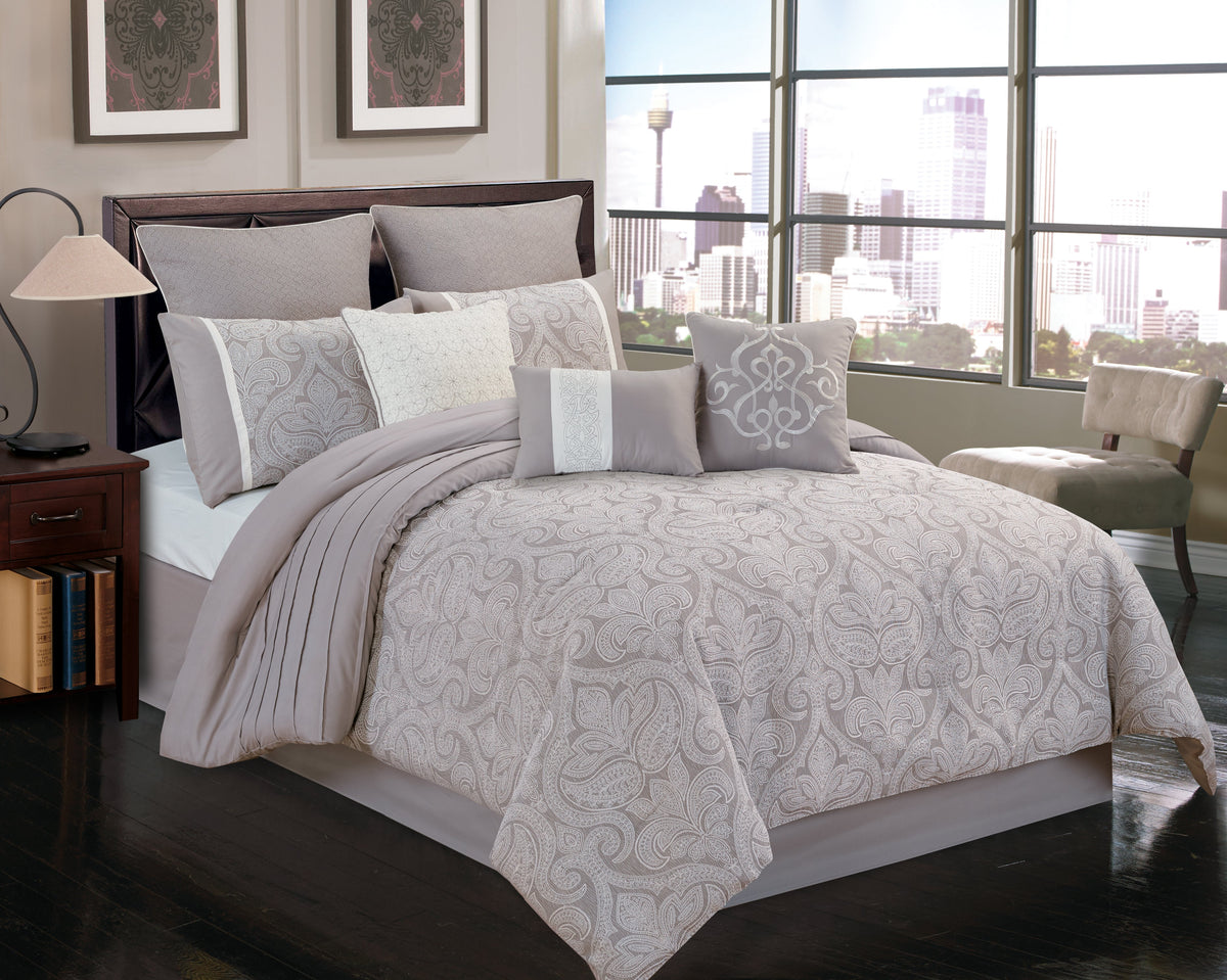 Winthrop 9 Pc Queen Comforter Set