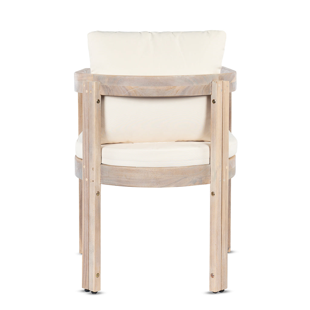 Acacia Wood Dining Chairs Set of 2, Armchairs with