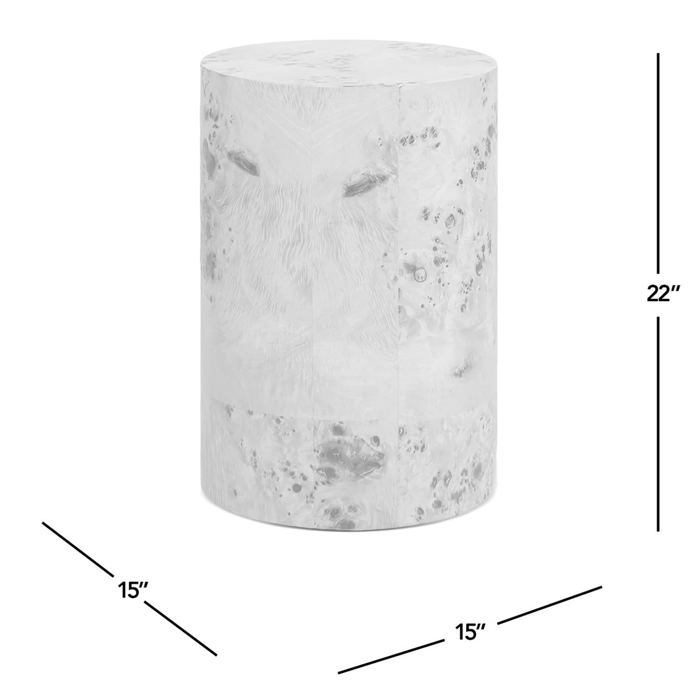 Nebula 22" Accent Pillar Side Table, Medium