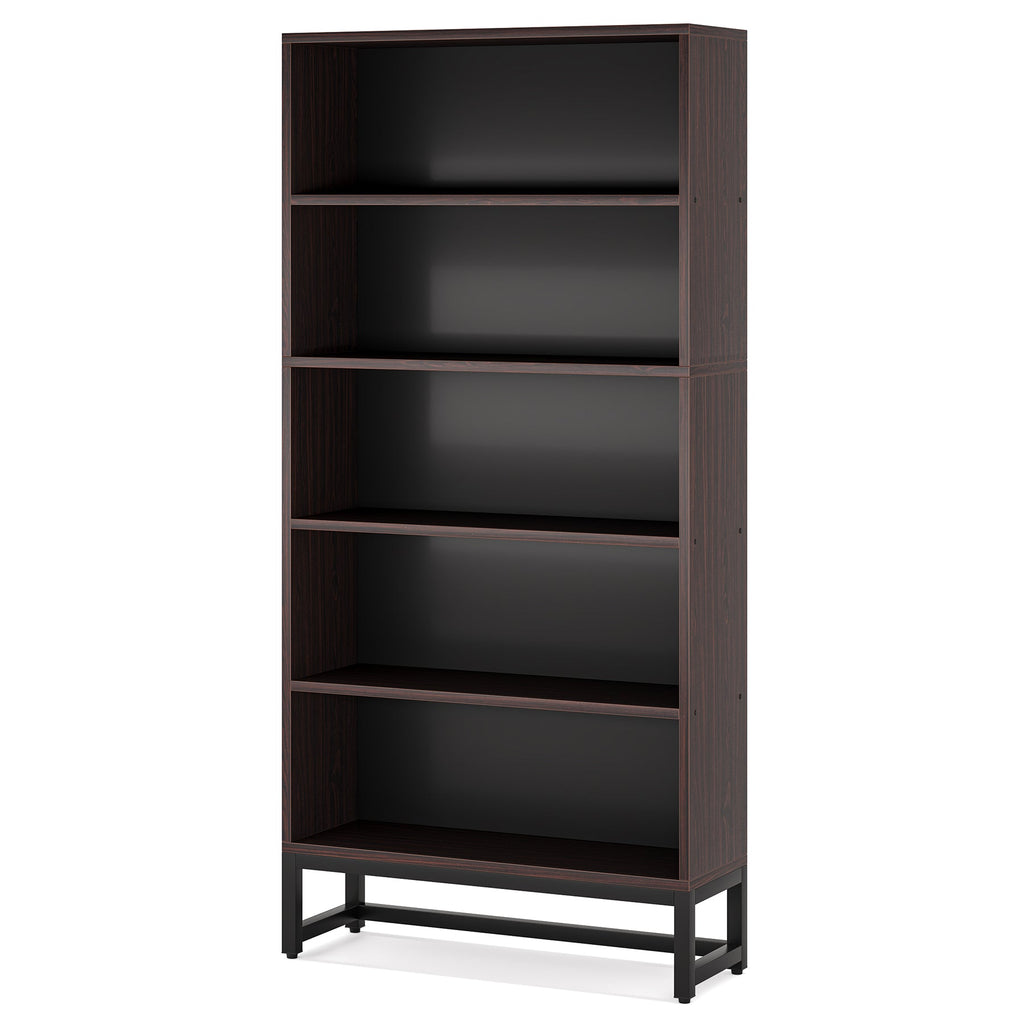 70.87" 5-Tier Sandalwood Heavy Duty Bookshelf
