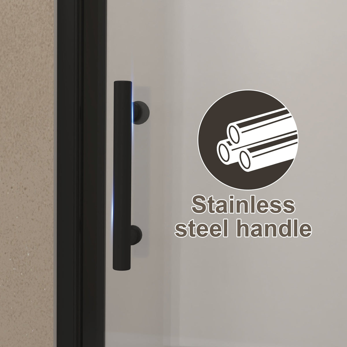 36"x 72" Pivot Shower Door, Matte