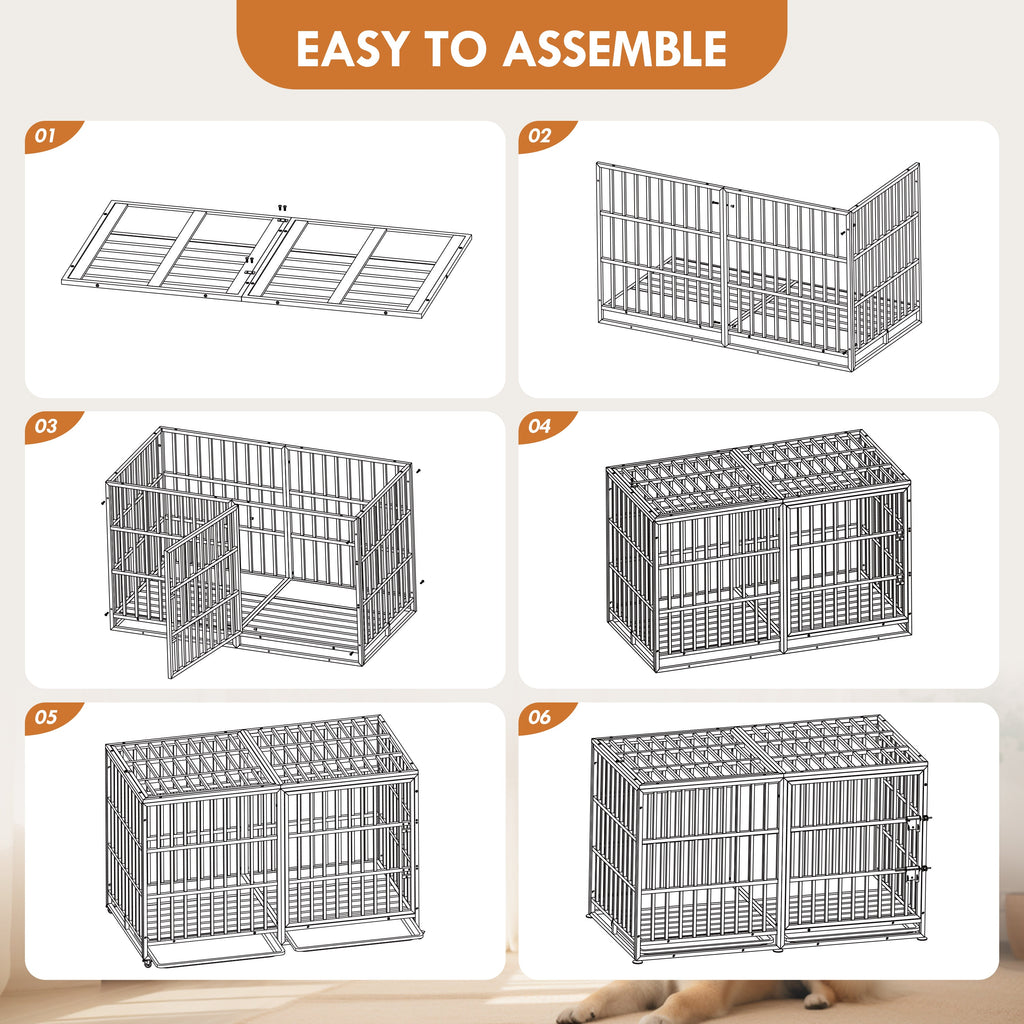 61" Extra Large Heavy Duty Dog Crate
