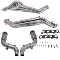 BBK 15-23 Ford Mustang GT 1-3/4 Long Tube Headers w/High Flow Catted Mid Pipe (Silver Ceramic) 16336