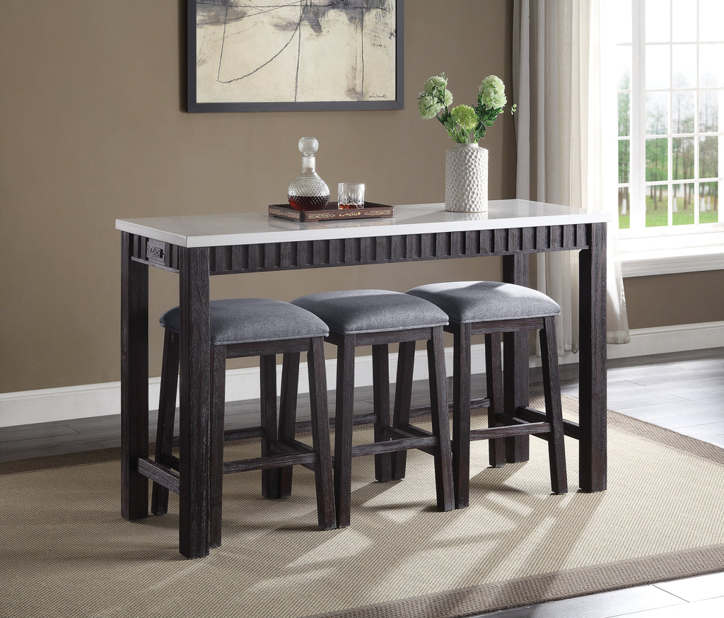 Necalli Marble Top & Weathered Dining Set