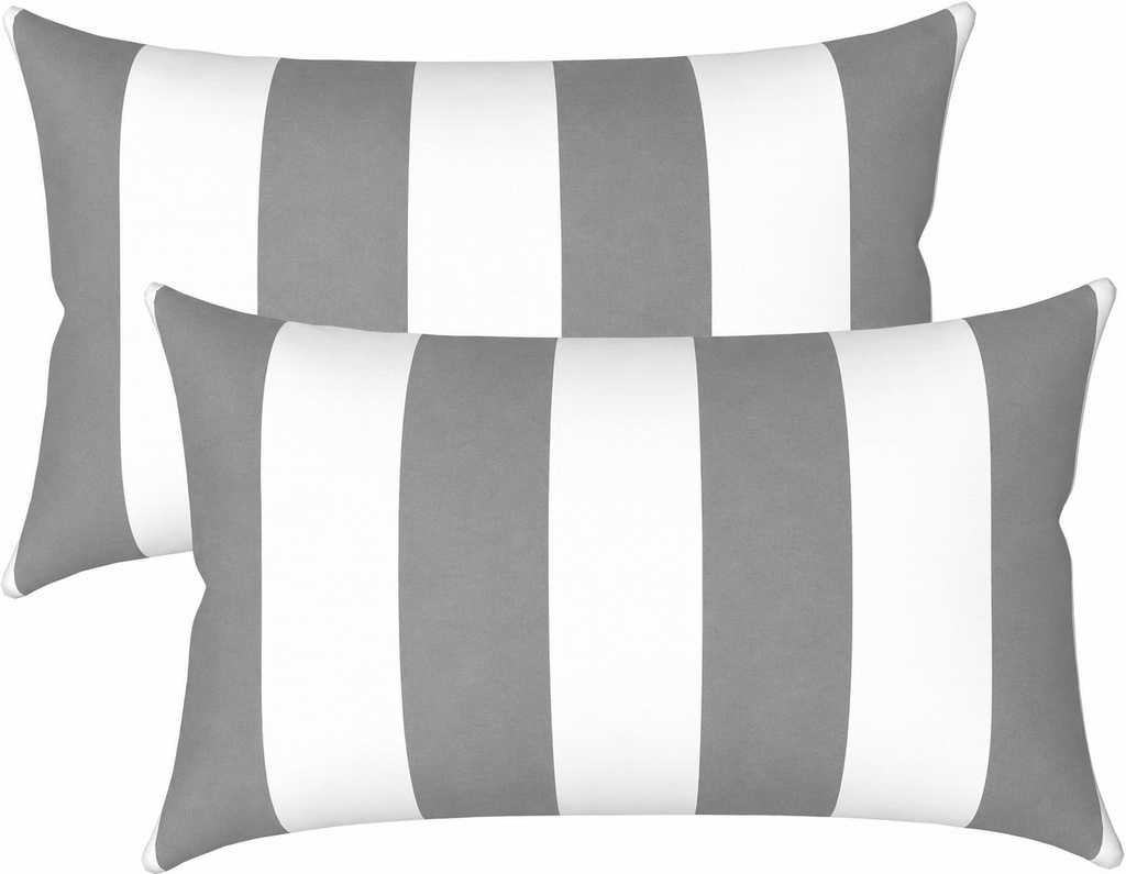 2 Pack Outdoor Lumbar Pillow Covers