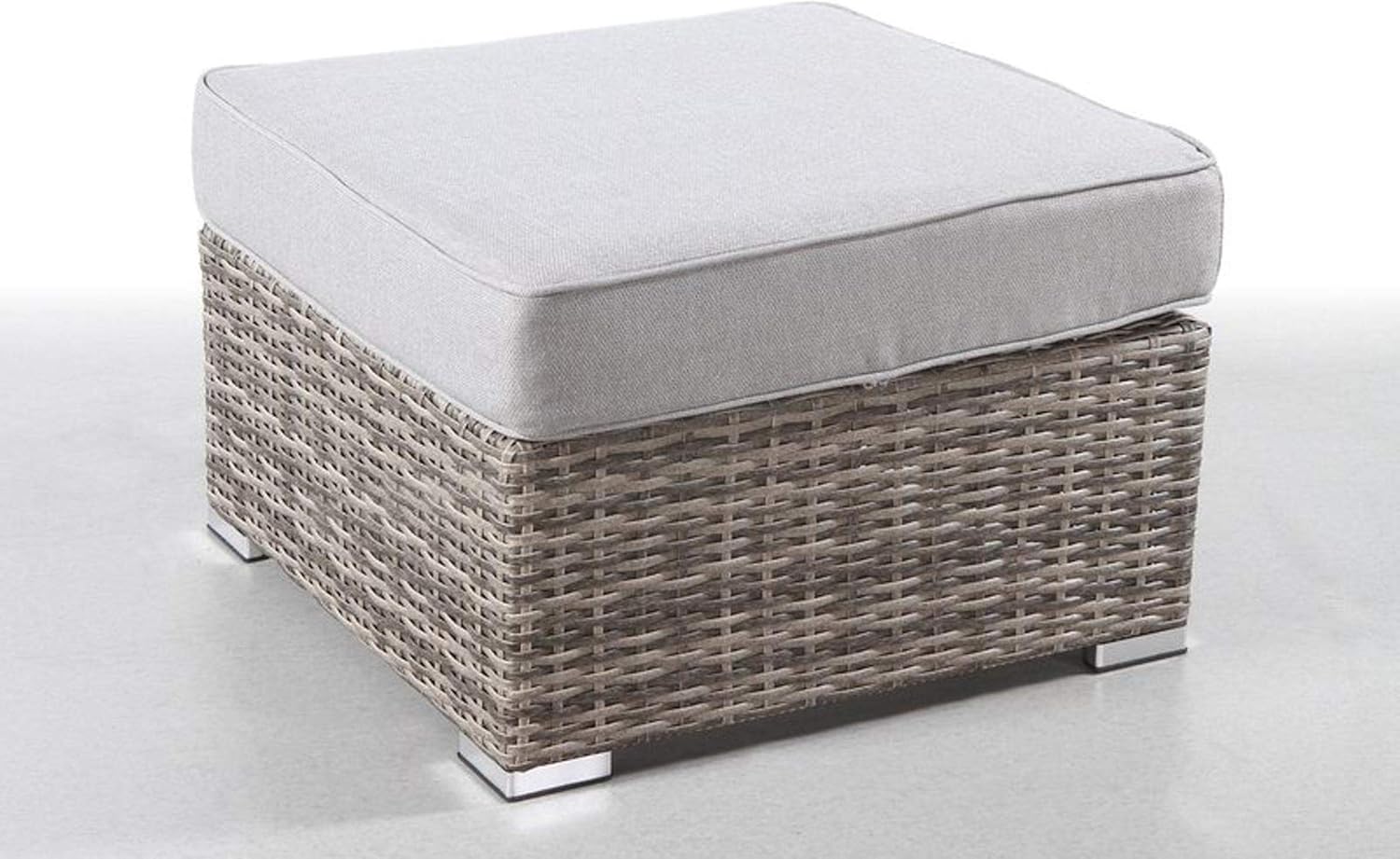 Fully Assembled Outdoor Ottoman with Cushion