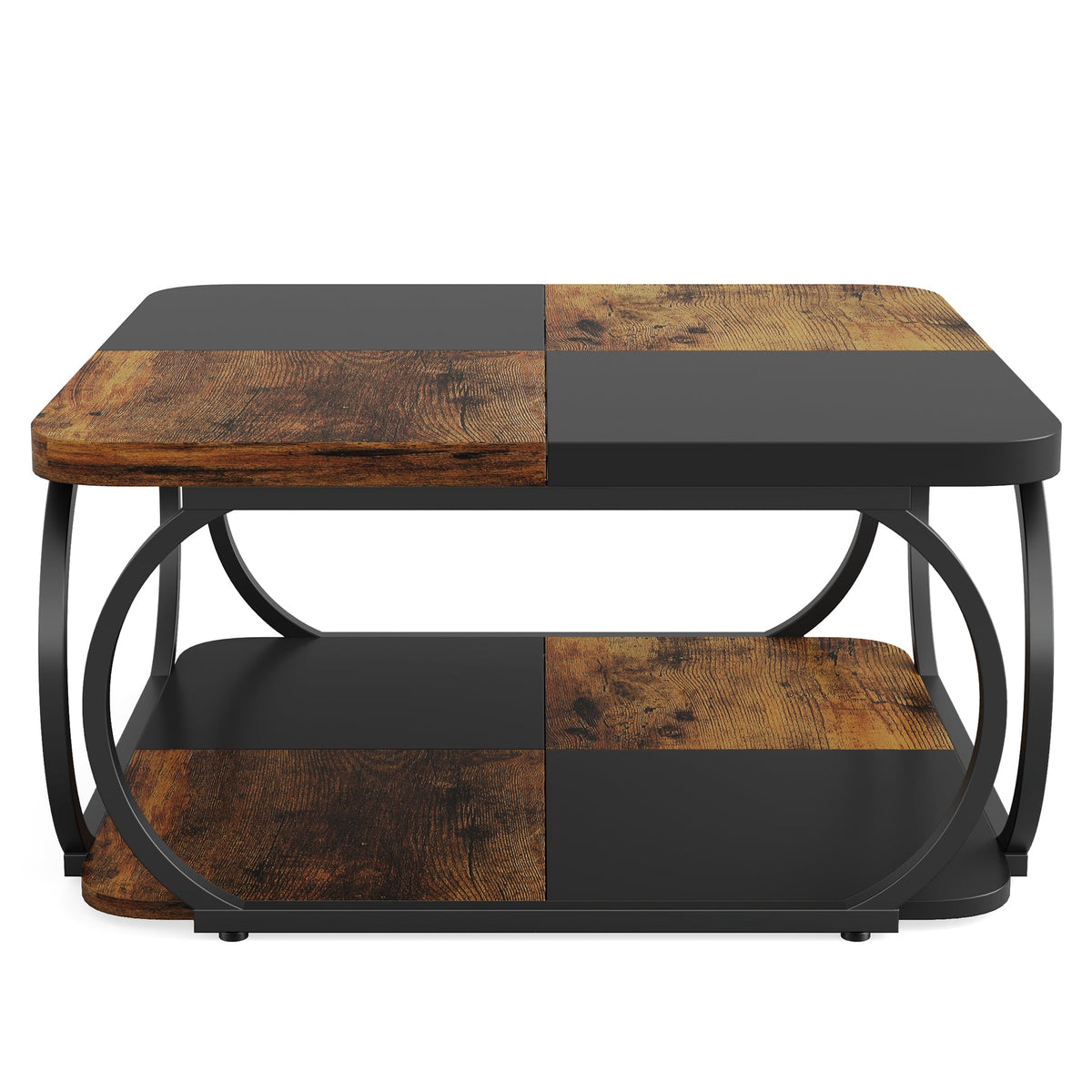 39” Square Coffee Table with Storage Shelf