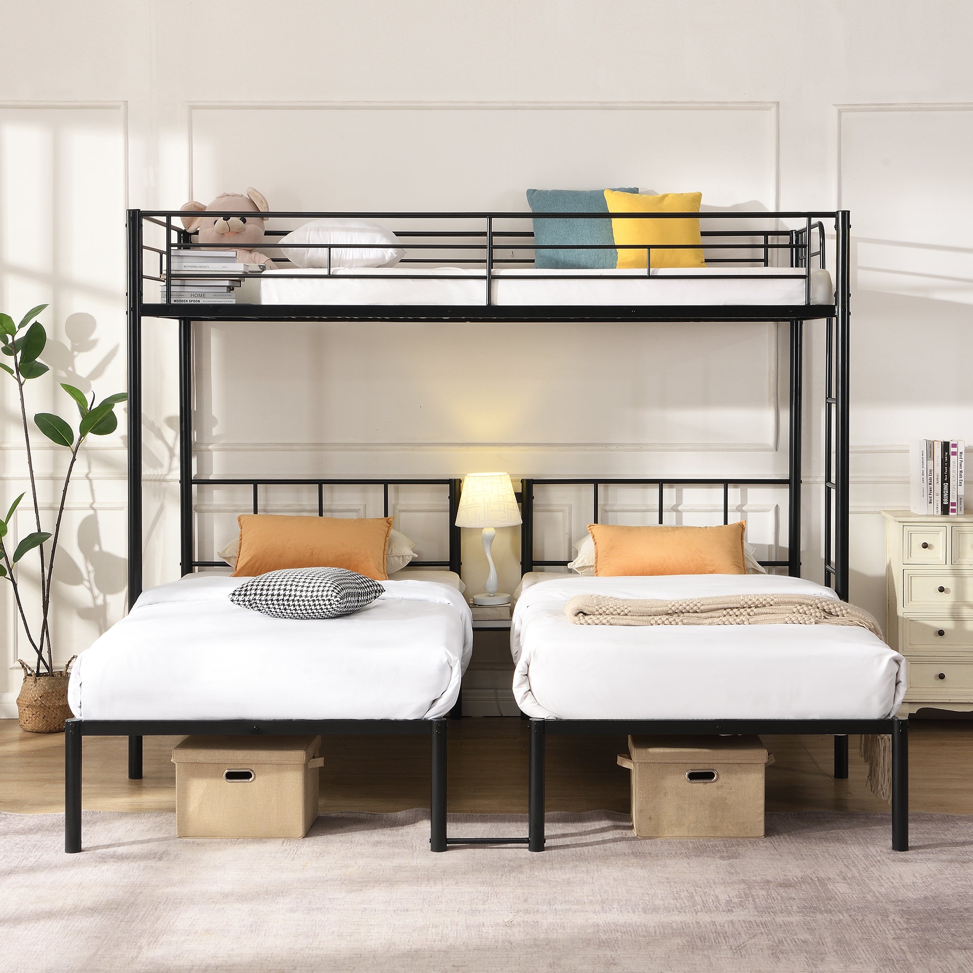 Triple Twin Over Twin Bunk Bed