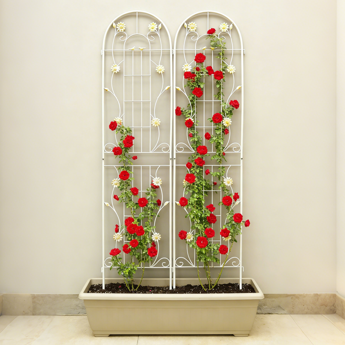 2 Pack Metal Garden Trellis for Climbing Plants
