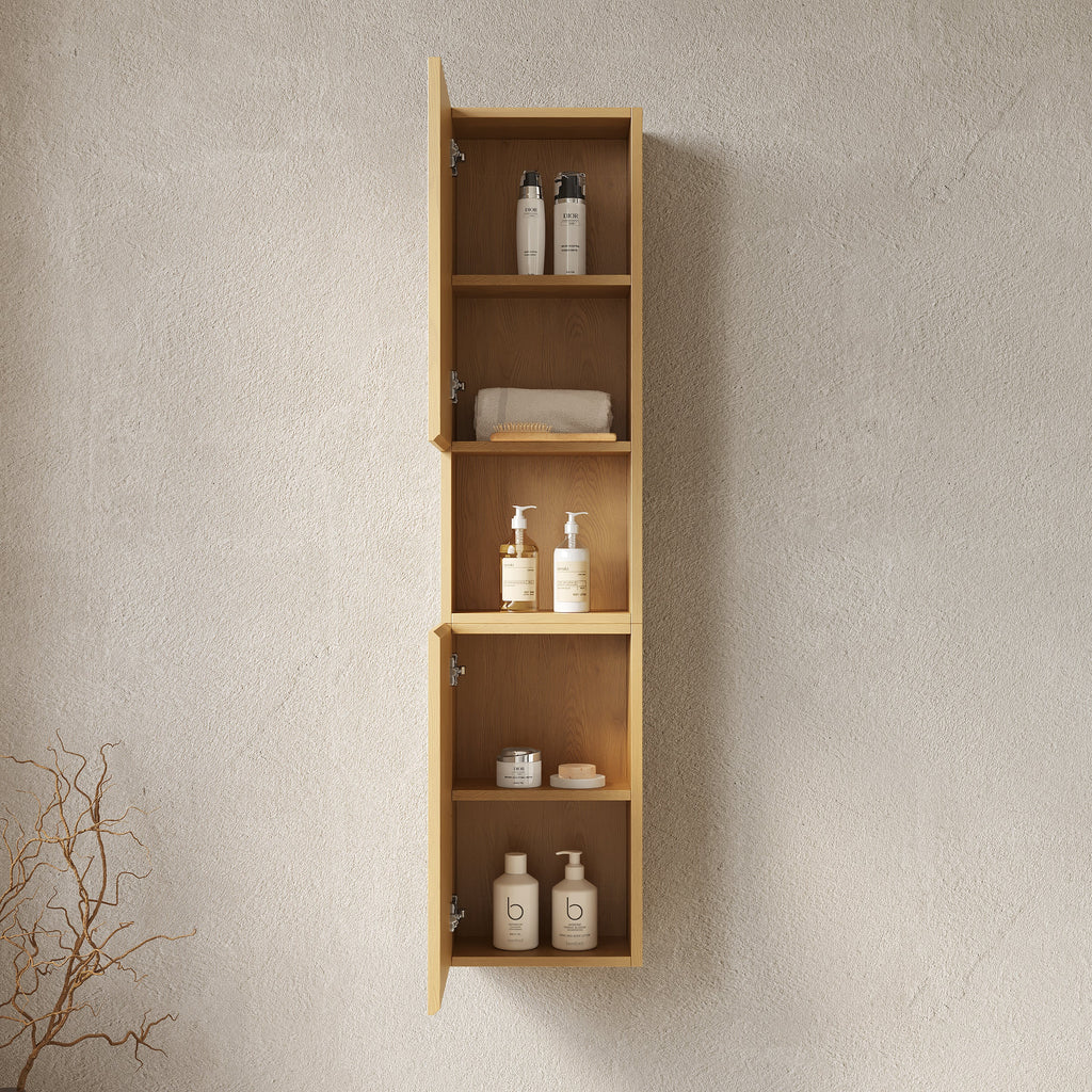Mitch 59" Tall Bathroom Wall Mounted Cabinet