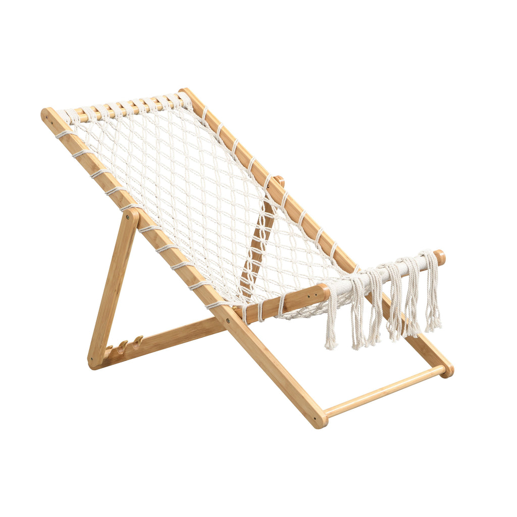 Set of 2 Weaving Chairs with Handwoven Rope