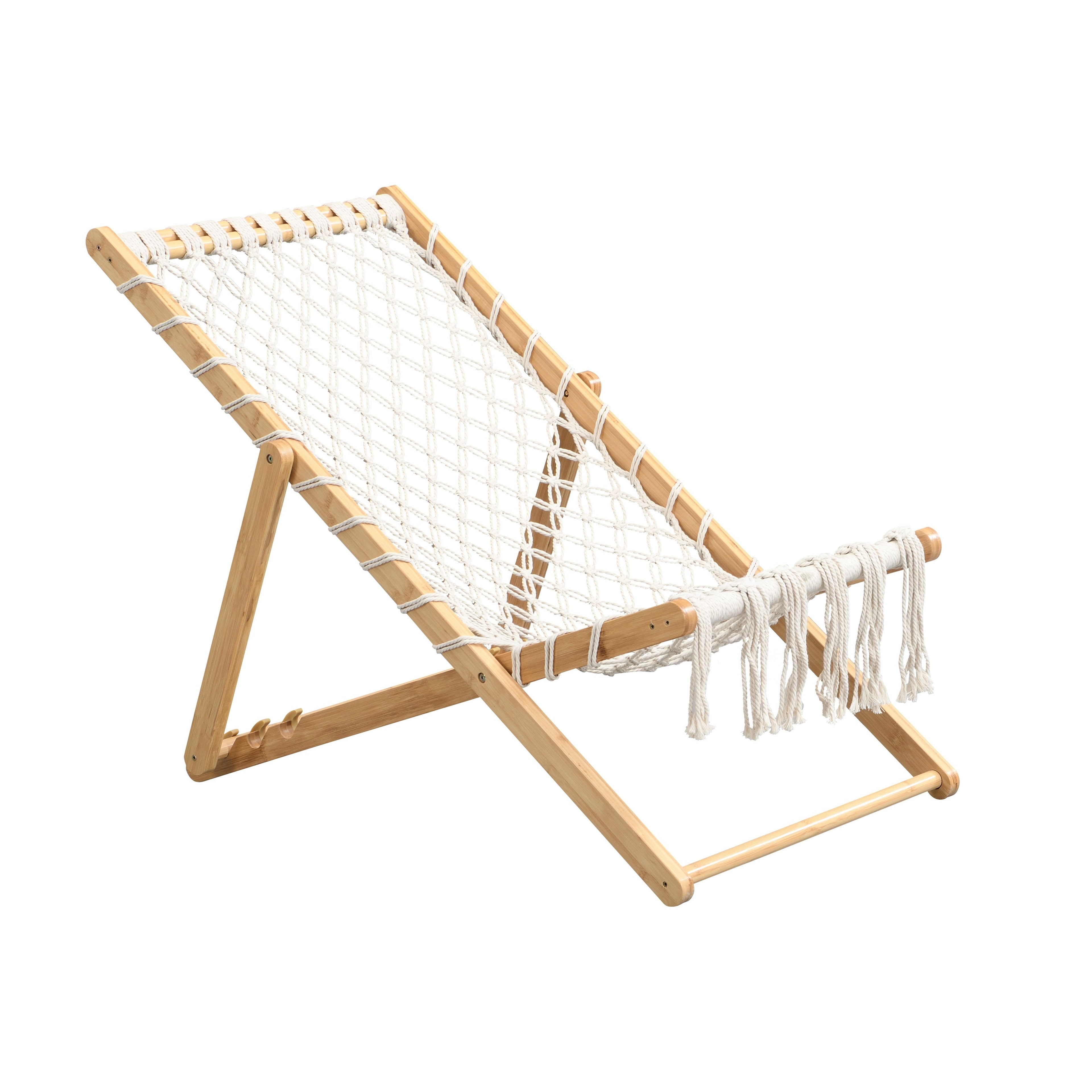 Set of 2 Weaving Chairs with Handwoven Rope