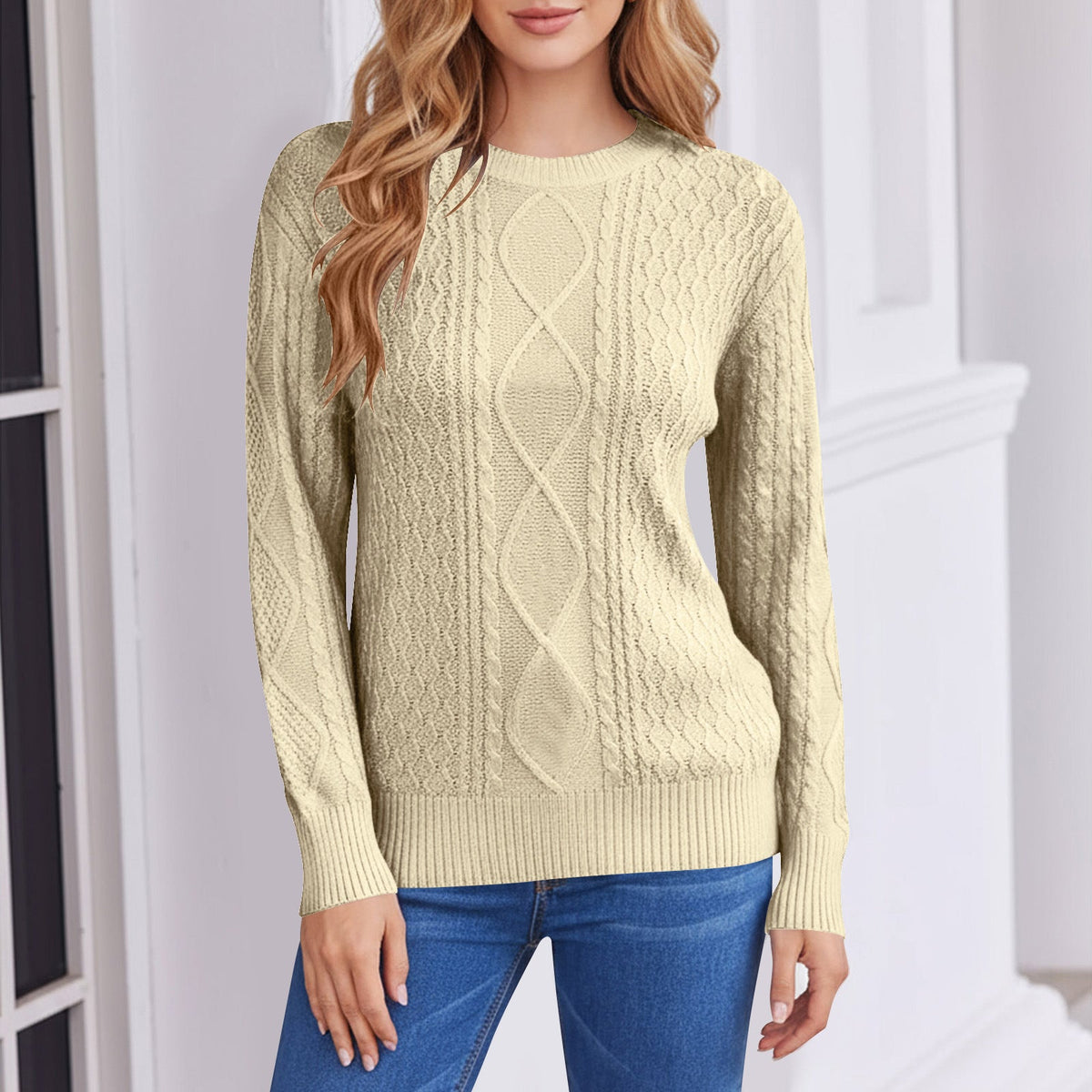 European And American Cross-Border Autumn And Winter New Loose Long-Sleeved Knitwears Retro Lazy Twisted Twist Knitwears Women's Pullover Knitwears