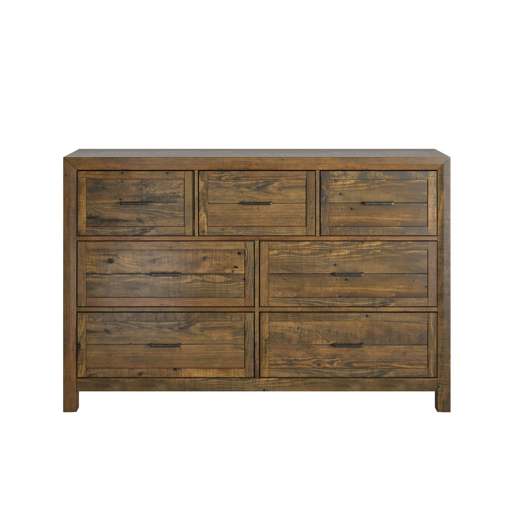 Brown 7-Drawer Dresser