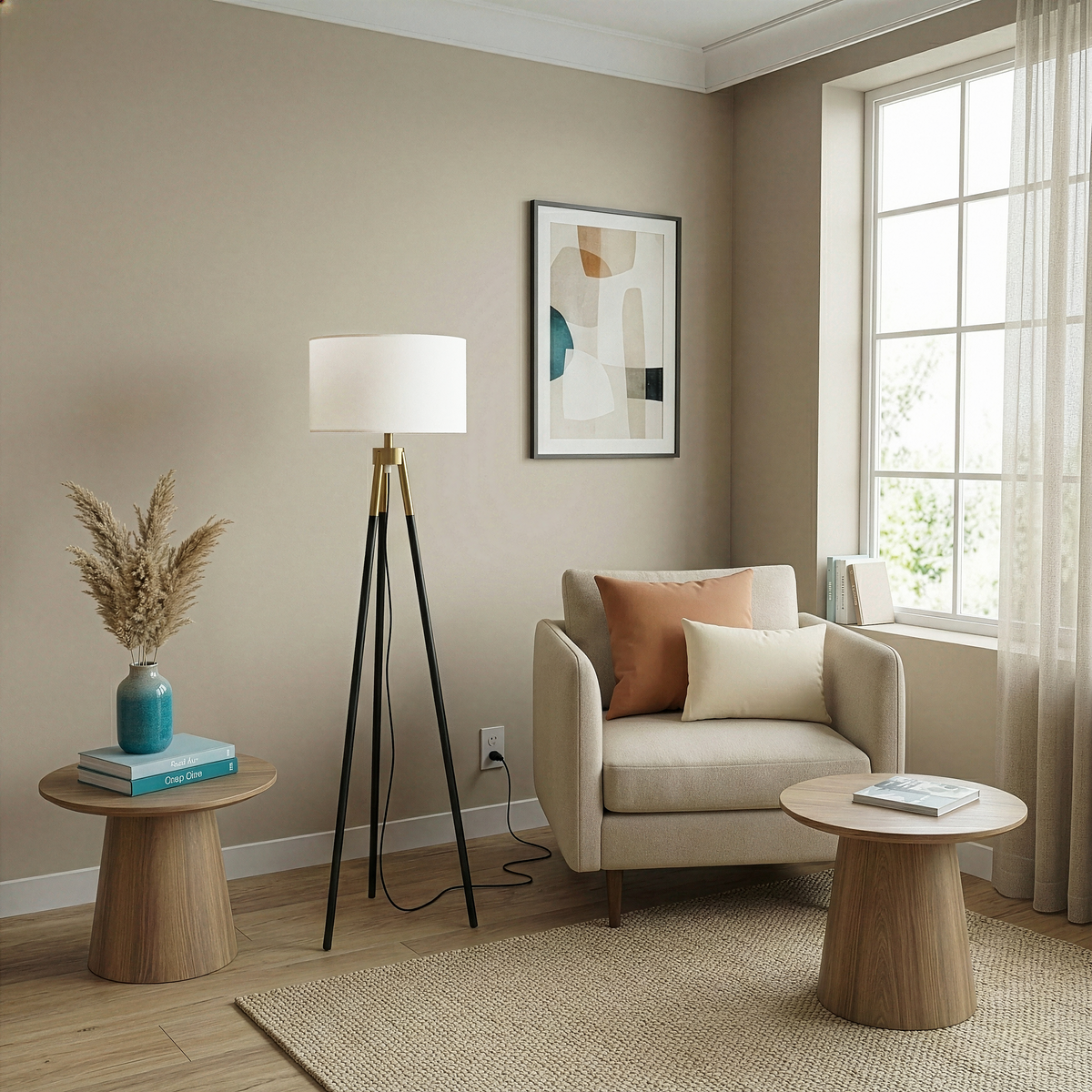 Sway Brassed Gold Floor Lamp