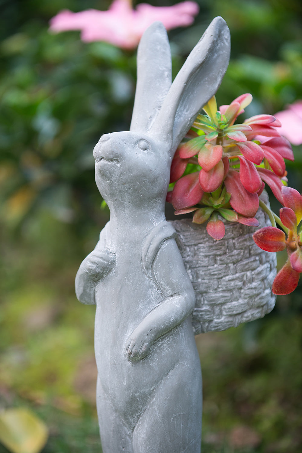 Tall Decorative Rabbit Planter