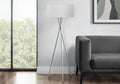 62" High Floor Lamp in Nickel Metal